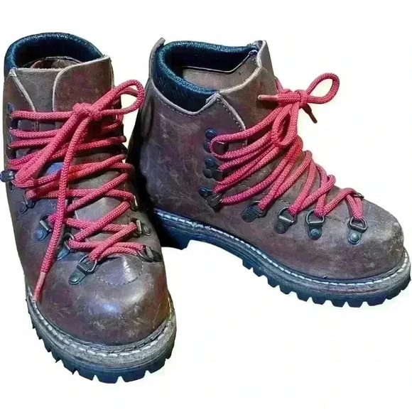 Vintage Dexter Brown Leather Hiking Mountain Boots Vibram Soles Men’s Size 5 USA - Picture 1 of 8